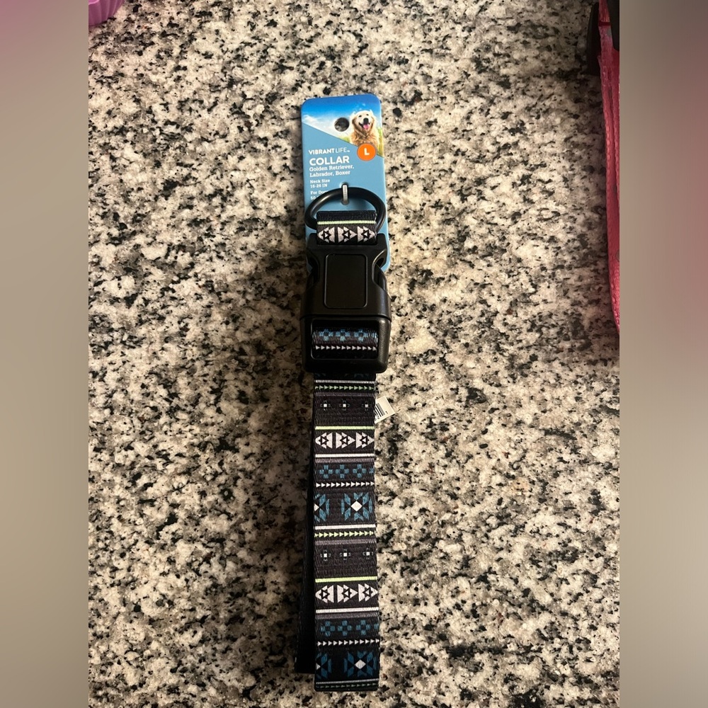 Large Aztec print dog collar
